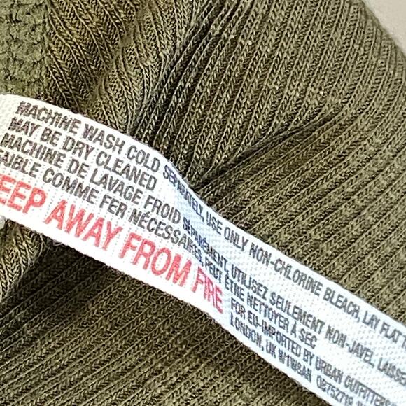 Intimately Free People Green Long Sleeves V Neck Pullover Top Large - Picture 7 of 7